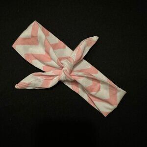 Pink Chevron Knot Headband